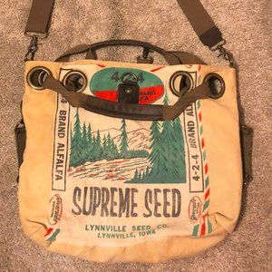 Selina Vaughan Studios Supreme Seed Open Tote - Americana Canvas & Leather Tote